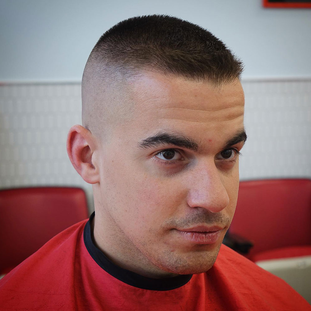 Crew Cut Haircut Source @barbergreg via Instagram