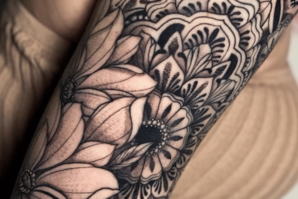 Floral Mandala Tattoo Source @allsacredtattoo via Instagram