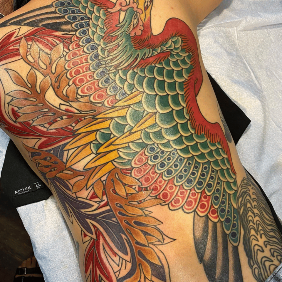 Japanese Rising Phoenix Tattoo