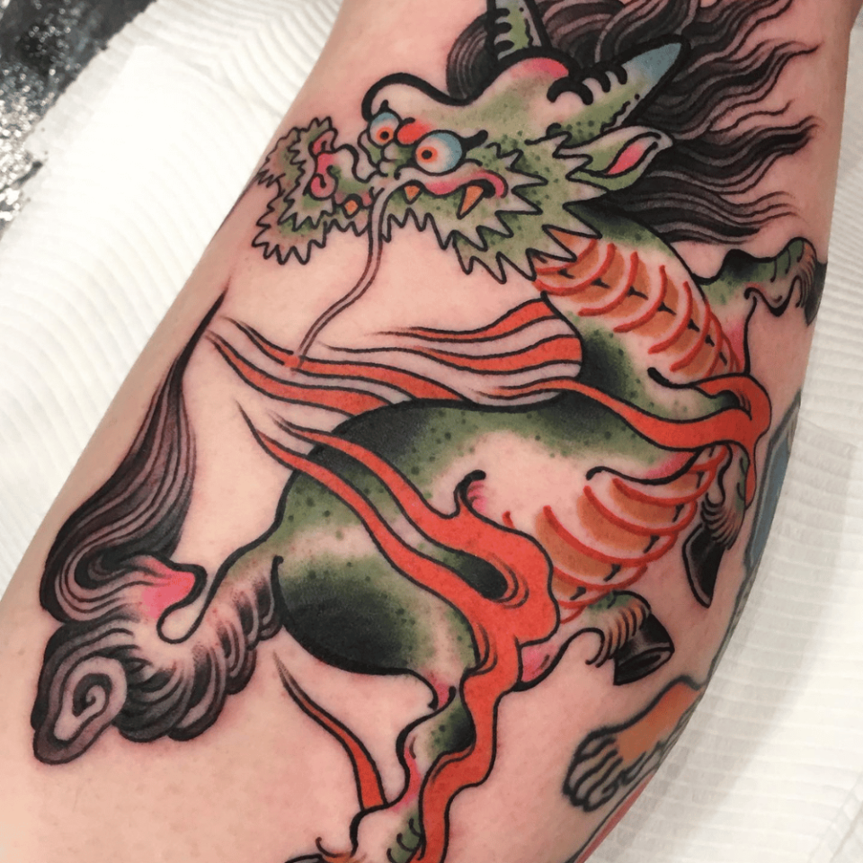 Kirin Japanese Tattoo Source @adrian_hing_tattoo via Instagram