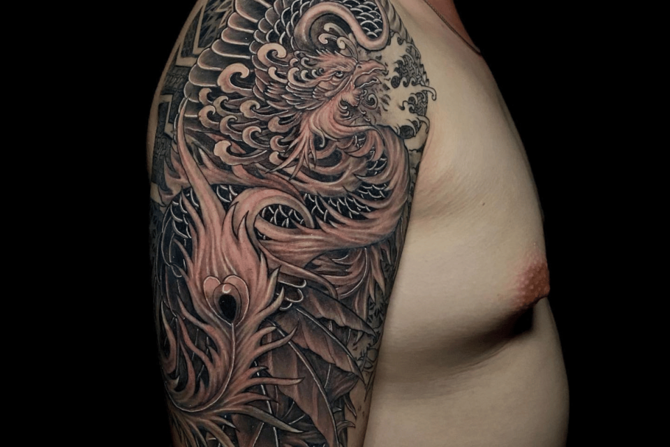 Phoenix Mandala Tattoo Source @hendricshinigamibali via Instagram