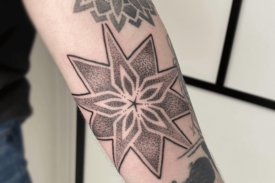 Star Mandala Tattoo Source @xdenyse via Instagram