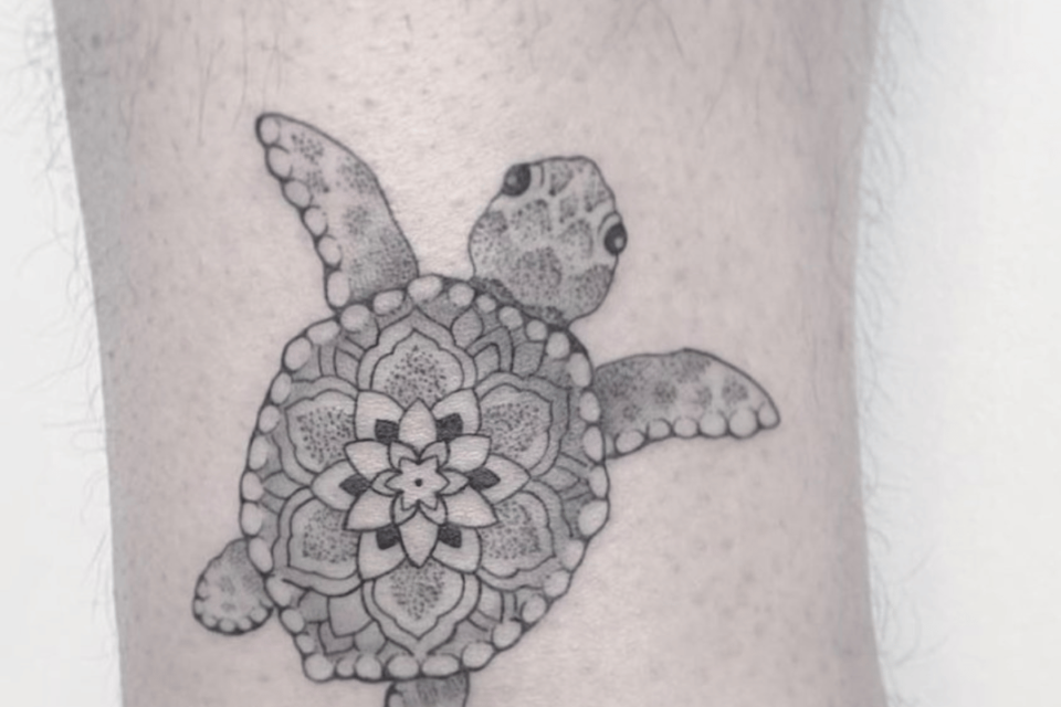 Turtle Mandala Tattoo Source @korpus via Instagram