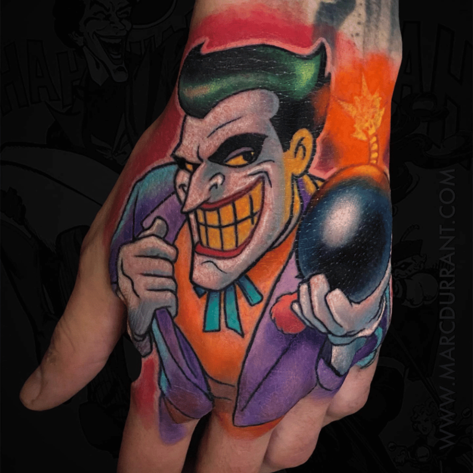 Cartoon-style Joker Source @marcdurrant via Instagram