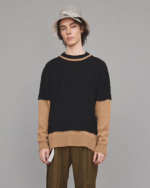 Chris Ran Lin Two Colors Layer Sweater