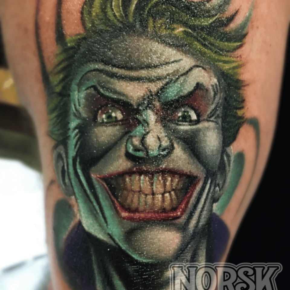 Joker's Face in Neon Colours Source norskstudios.com_nate