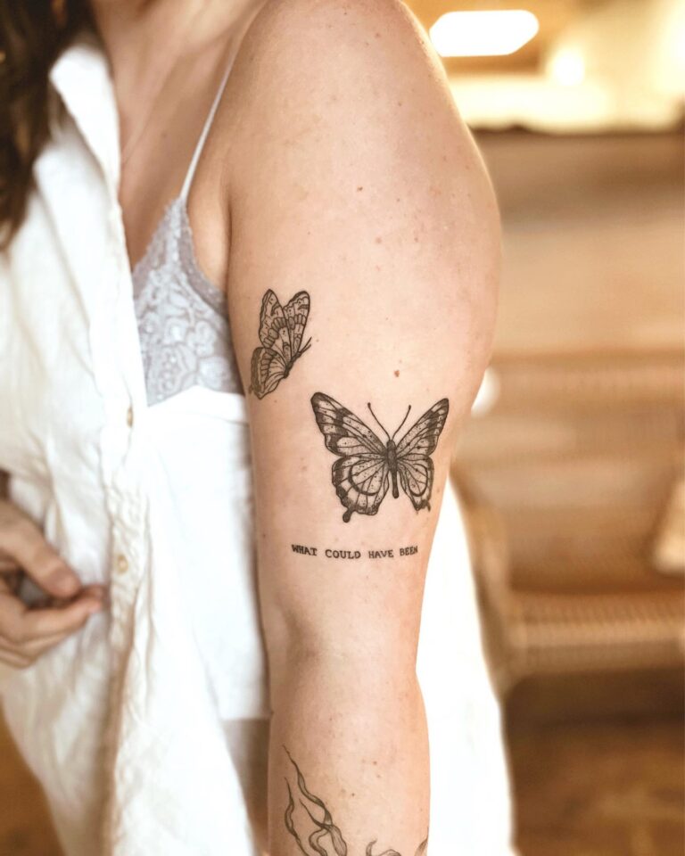 Quote Butterfly Tattoo Source @overzealous.ink via Instagram