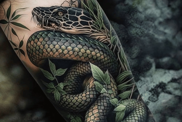 Snake Tattoo Source @arttdome via Instagram