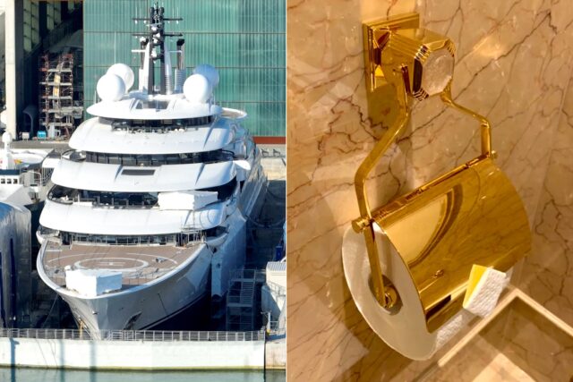 Putin’s $1 Billion Superyacht With “Gold Bathrooms” Gets Lavish Refit While Impounded On Italian Coast
