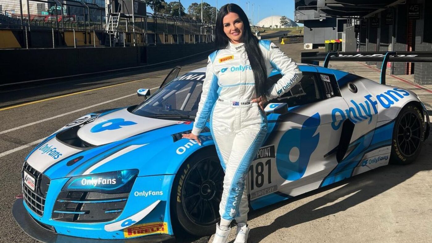 OnlyFans Model Renee Gracie Celebrates GT Title But Her Unique Audi R8 Steals The Show