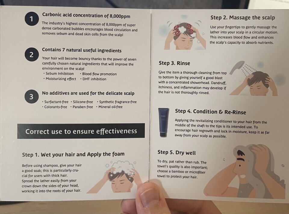 The instructions that came in my box of Fortero products. Image Finlay