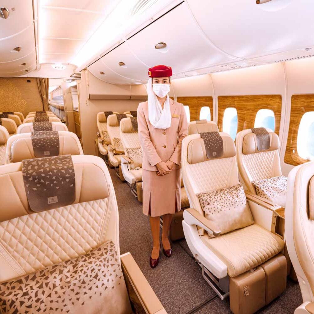 Emirates' premium economy seats.