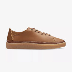 Brown Clarks Oakpark Low Tan Leather