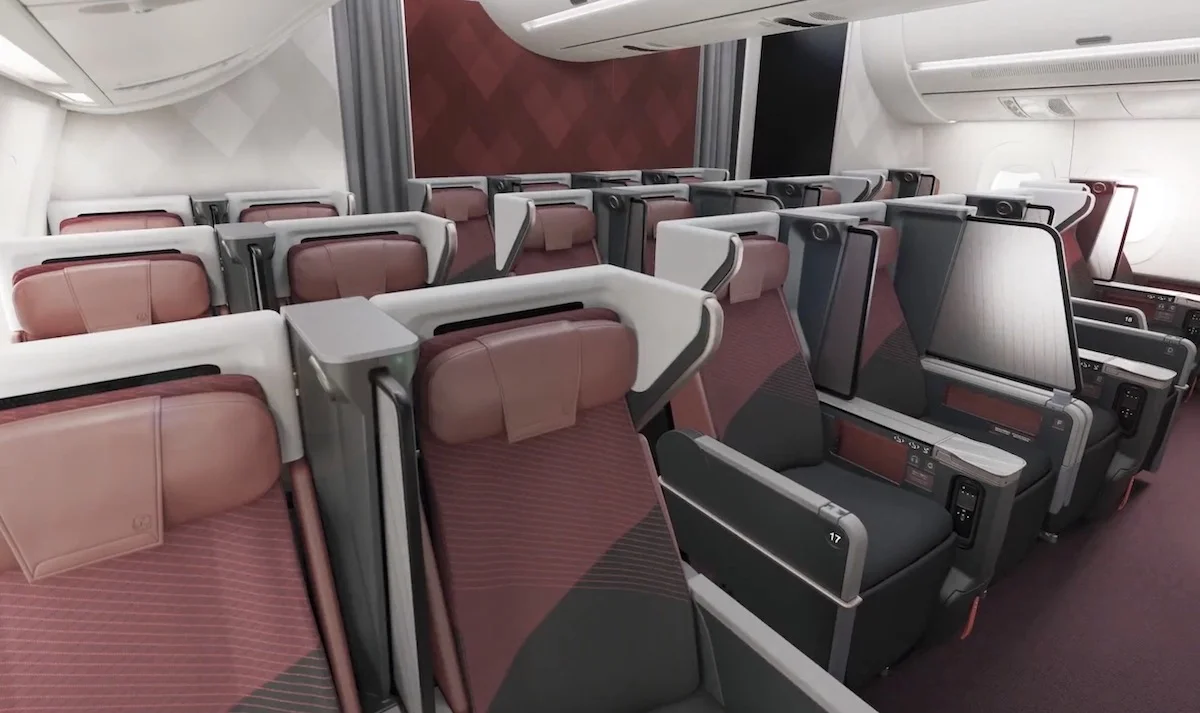 JAL's new premium economy seats.