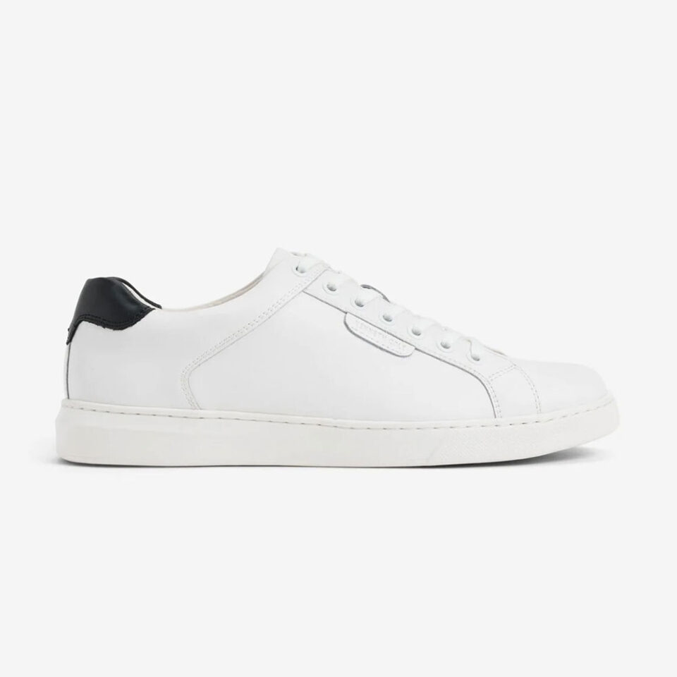 White Kenneth Cole Liam Leather Sneaker