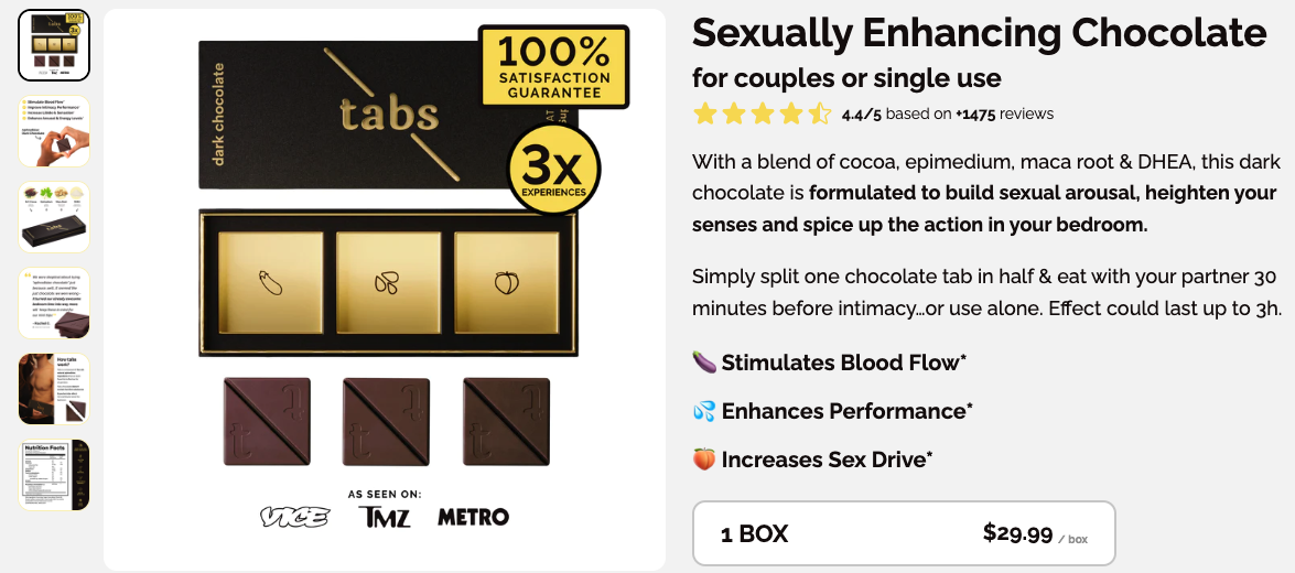 TABS Chocolate Side Effects – That's Amore Chocolate