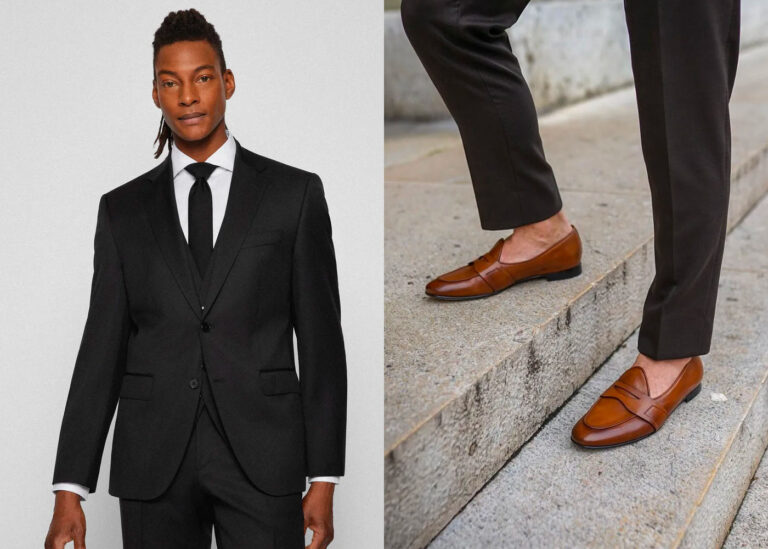 How To Wear Brown Shoes With A Black Suit, Pants Or Jeans