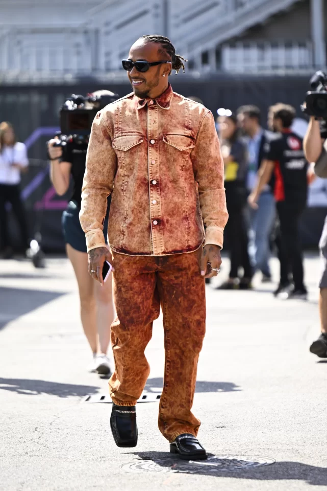 Lewis Hamilton wears custom Namacheko at Italian Grand Prix