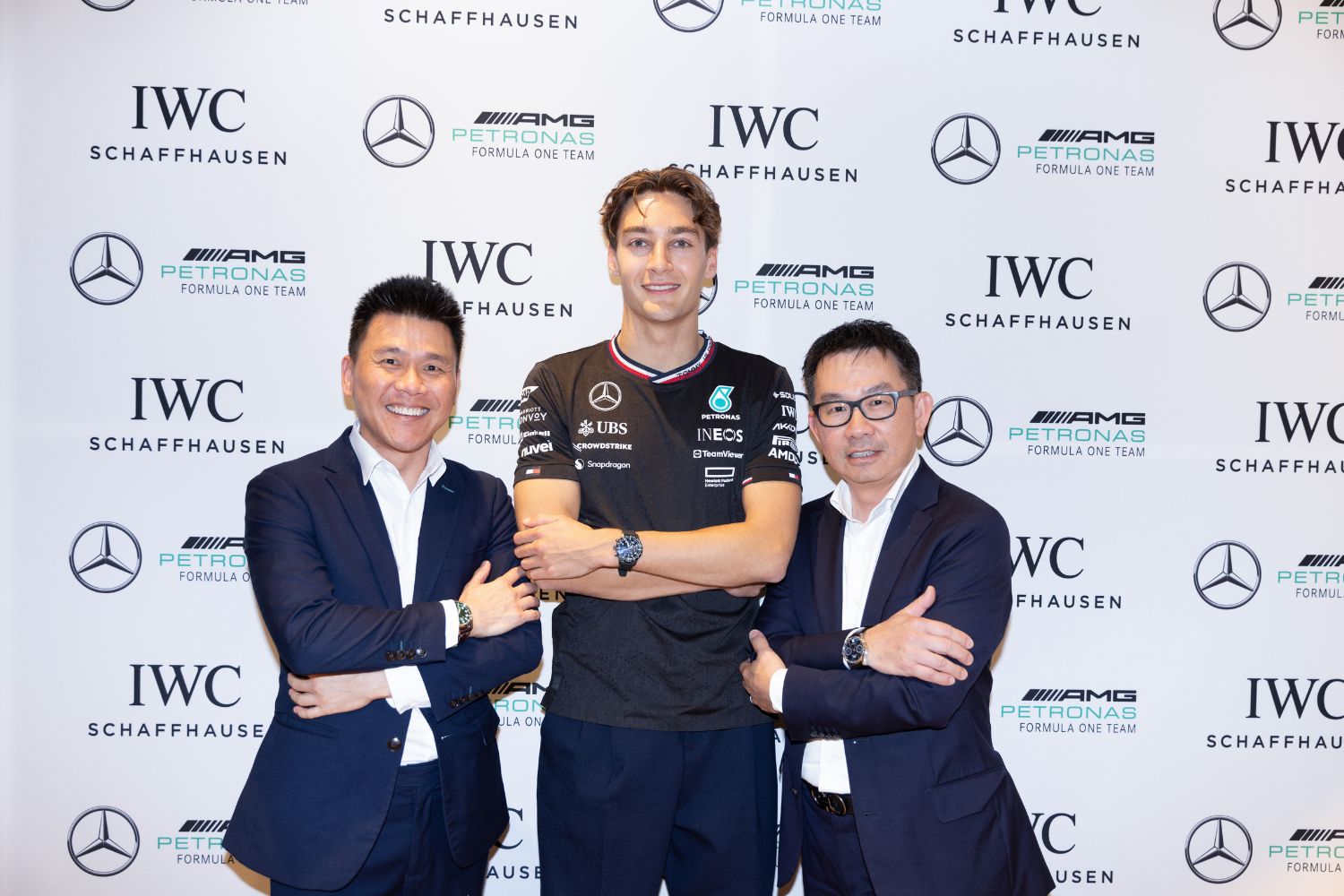 Formula 1 driver George Russell officially opens IWC boutique in Melbourne ahead of Australian Grand Prix
