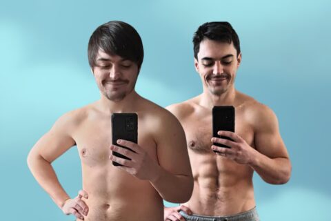Man Shares 1 Year Body Transformation Without Going To The Gym Or Dieting
