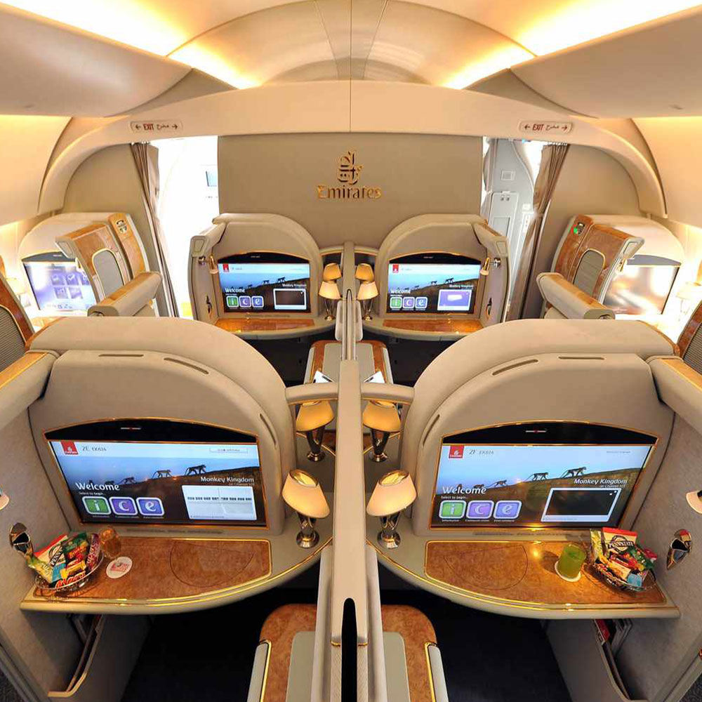 Emirates First Class Source travelandleisure.com