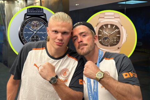Erling Haaland And Jack Grealish Celebrate Manchester City’s Premier League Title With Swiss Medals On Their Wrists