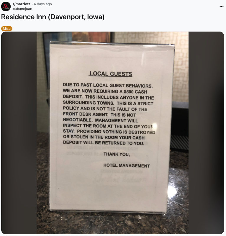 US Motels To Require 750 Cash Deposit After InRoom Party Epidemic